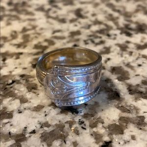 Vintage Silver Plate Spoon Ring